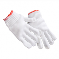 赫力斯HELISI劳保手套白线手套防护手套高密度21支纱电脑织红边  10副/包   JC.176