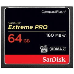 闪迪（SanDisk）64GB 读速160MB/s 写速150MB/s 至尊超极速CompactFlash存储卡 UDMA7 CF卡 ZX.109