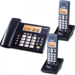 步步高（BBK） W101数字无绳电话机 子母机 屏幕按键双背光 三方通话 大屏幕显示 深色1拖2  IT.226