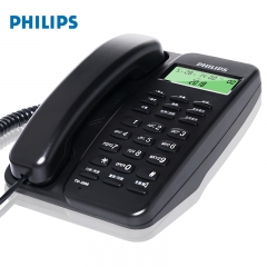 飞利浦（PHILIPS）TD-2808 有绳电话机 免电池/来电显示电话机/办公座机/免提电话机（黑色）IT.248