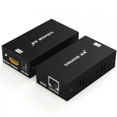 山泽（SAMZHE） HDMI网络延长器 RJ45网口网线60米HDMI信号放大器 发射器+接收器 1080P无损传输 SZ-360W  WL.202