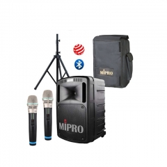 咪宝Mipro MA-808无线扩音器ma-808蓝牙 1主机+2手持话筒+1支架 +防尘罩  IT.509