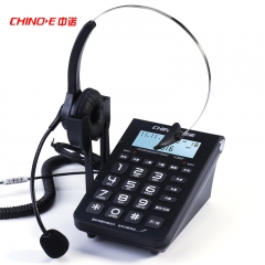 中诺(CHINO-E)电话机座机 耳麦电话 适用于话务员客服呼叫中心 C282黑色  IT.651
