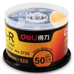 得力（deli） 空白光盘CD-R刻录DVD光盘车载MP3刻录碟 盒装 CD-R(50片3725)     PJ.559