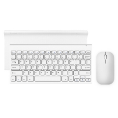 航世（B.O.W）HW086D 金属无线充电键盘鼠标套装 超薄便携办公键鼠套装 白色    PJ.569
