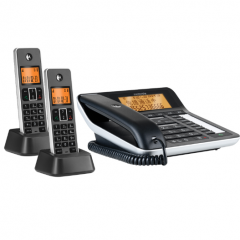 摩托罗拉(Motorola) C7501 RC一拖二 录音电话机 无线座机 子母机 IT.1144