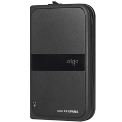 爱国者（aigo）1TB USB3.0 移动硬盘 HD816 黑色 多功能无线移动硬盘  PJ.730