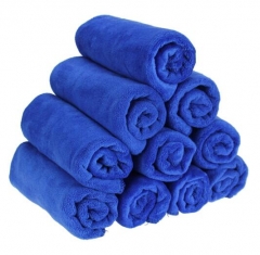 天气不错 擦车布 超细纤维吸水毛巾 清洁抹玻璃蓝色 30*70cm加厚10条装 QJ.516