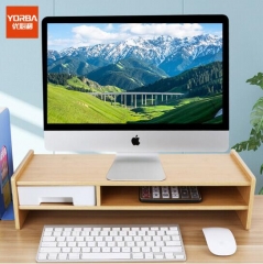 优必利 电脑显示器增高架 办公用品桌面收纳支架 5068浅木纹 QJ.525