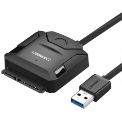 绿联（UGREEN）USB3.0转SATA转换器 2.5/3.5英寸硬盘转接头数据连接线 笔记本电脑台式机易驱线 0.5米 20231 PJ.924