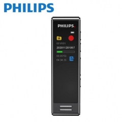 飞利浦（PHILIPS ） VTR5102Pro专业高清降噪会议录音转文字 同声传译微型便携录音 黑色16GB IT.1573