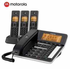 摩托罗拉(Motorola)录音电话机 无线座机 子母机 固定电话 办公 大屏幕 语音报号C7501RC一拖三 IT.1587