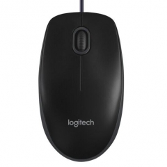 罗技（Logitech）B100鼠标 有线鼠标 办公鼠标 对称鼠标 黑色 PJ.1011