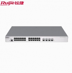锐捷（Ruijie）24口POE千兆交换机 RG-S2910V2-24GT4SFP-P-L 二层网管型接入 光口上联 企业级 WL.1028