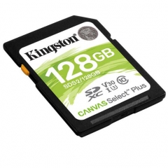 金士顿（Kingston）128GB SD存储卡 U3 V30 相机内存卡 sd卡大卡 支持4K 高速连拍 读速100MB/s 写速85MB/s ZX.583
