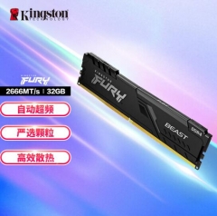 金士顿 (Kingston) FURY 32GB DDR4 2666 台式机内存条 Beast野兽系列 骇客神条 PJ.882