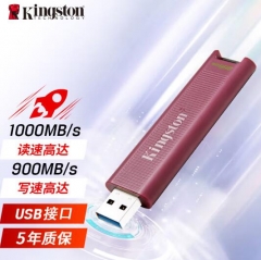 金士顿（Kingston）256GB USB3.2 大容量固态U盘 DTMAXA 读速高达1000MB/s 写速900MB/s PJ.965