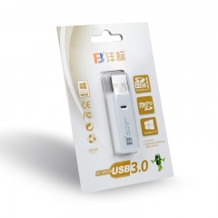 沣标(FB) 306多合一迷你读卡器 高速USB3.0 多功能直读相机SD卡SDHC TF MicroSD内存卡2合1