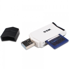 飚王（SSK）SCRM601多功能二合一读卡器 USB3.0高速读写 支持TF手机内存卡SD相机卡