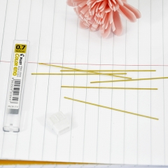 日本百乐（PILOT）彩色活动铅笔芯/自动铅芯 0.7mm黄色 6根装 PLCR-7-Y原装进口