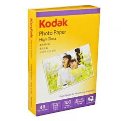 美国柯达Kodak 4R/6寸 200g高光面照片纸/喷墨打印相片纸/相纸 100张装 5740-312