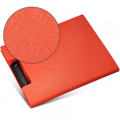 齐心(Comix) A723 美石系双折式书写板夹A4 橘红