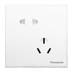 松下（ Panasonic）开关插座面板 斜五孔插座面板 错位10A5孔大间距墙壁插座 悦宸系列 WMWM123 白色