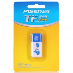 品胜（PISEN）TF读卡器（青花瓷）支持手机内存卡Micro SD/Tf卡读卡器 小巧易携带