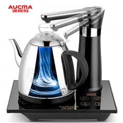 澳柯玛（AUCMA）自动上水电热水壶 304不锈钢 自动旋转免开盖 烧水壶 ADK-1350J1 0.8L电水壶 黑色