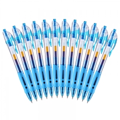 晨光(M&G)文具蓝色0.5mm经典按动中性笔子弹头签字笔水笔 12支/盒GP1008