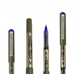 白雪(snowhite)直液式走珠笔0.5mm蓝色学生用中性笔全针管笔签字笔考试专用笔PVN-166 12支/盒  2件起购