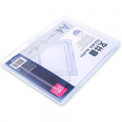 得力(deli)A4透明便携卡扣文件盒 PP材质环保耐用资料收纳盒 20mm厚度 办公用品 5701