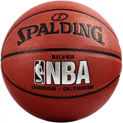 斯伯丁SPALDING NBA比赛PU材质篮球室内外成人儿童 蓝球  74-608Y