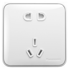 松下（ Panasonic） 开关插座面板 五孔插座面板 10A5孔墙壁墙面插座 格彩系列86型 WPC122 白色