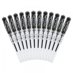 晨光(M&G)文具黑色0.7mm大容量中性笔签字笔水笔 12支/盒GP1111