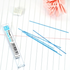 日本百乐（PILOT）彩色活动铅笔芯/自动铅芯 0.7mm淡蓝 6根装 PLCR-7-SL原装进口