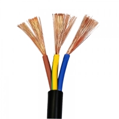 起帆(QIFAN)电线电缆 RVV3*2.5平方国标3芯电源线三芯多股铜丝软护套线 黑色100米