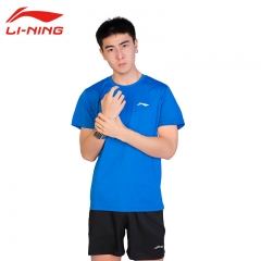 李宁LI-NING运动服套装男新款羽毛球服T恤短袖SP805-1夏季乒羽服  SP503-3+SP805-1 M