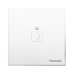 松下（ Panasonic） 开关插座面板 网络电脑插座面板 1孔电脑墙壁弱电插座 悦宸系列86型 WMWM411 白色