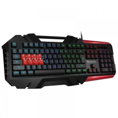 双飞燕 A4TECH B3590R 机械键盘 有线键盘 三代8光轴 RGB 背光键盘 黑色 光轴