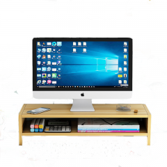 万事佳（WANSHIJIA）电脑显示器增高架底座加高置物架子办公室用品整理桌面收纳神器支架  樱木色