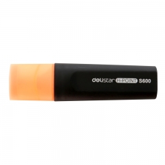 得力（deli）橙色荧光笔重点醒目标记笔 手帐可用水性记号笔10支/盒