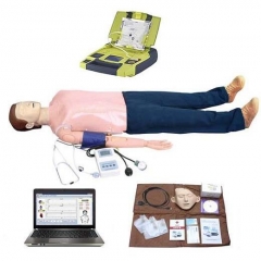 电脑多功能急救训练模拟人 除颤、起搏、心电监护三合一功能 货号100.X90