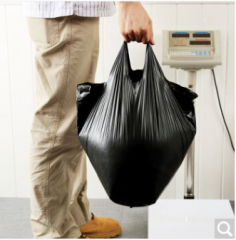 欧润哲 清洁垃圾袋 8L垃圾桶专配一次性黑色背心袋手提塑料袋 300只装  货号100.ZD335