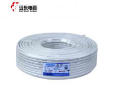 远东电线电缆RVV2*1平方国标电源信号传输用2芯铜芯软护套线 白色 100米 货号100.S291