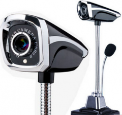炫光 电脑摄像头台式机笔记本外置USB 高清夜视网络视频通话镜头 带麦 黑色-M800 货号100.W3
