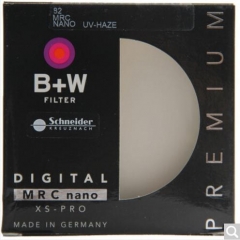 B+W uv镜 滤镜 82mm UV镜 XS-PRO 超薄多层纳米镀膜UV镜 保护镜  货号100.X593