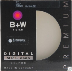 B+W uv镜 滤镜 77mm UV镜 XS-PRO 超薄多层纳米镀膜UV镜 保护镜  货号100.X594