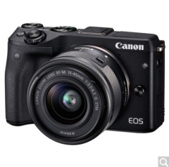 佳能（Canon）EOS M3（EF-M 15-45mm f/3.5-6.3 IS STM） 微型单电套机 黑色 轻便 小巧 广角  货号100.X678