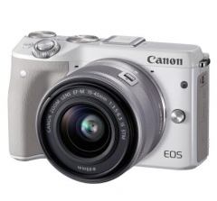 佳能（Canon）EOS M3（EF-M 15-45mm f/3.5-6.3 IS STM） 微型单电套机 白色 轻便 小巧 广角  货号100.X678
